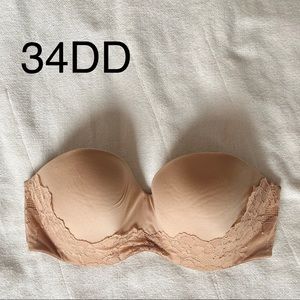 Victoria’s Secret Nude Strapless Bra 34DD